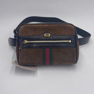 NWT Gucci Suede Small Ophidia Belt Bag